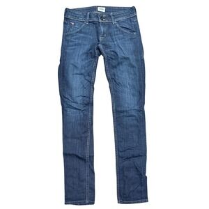 Hudson Jeans Womens 26 Dark Wash Blue Denim Skinny Stretch Pants Made in USA